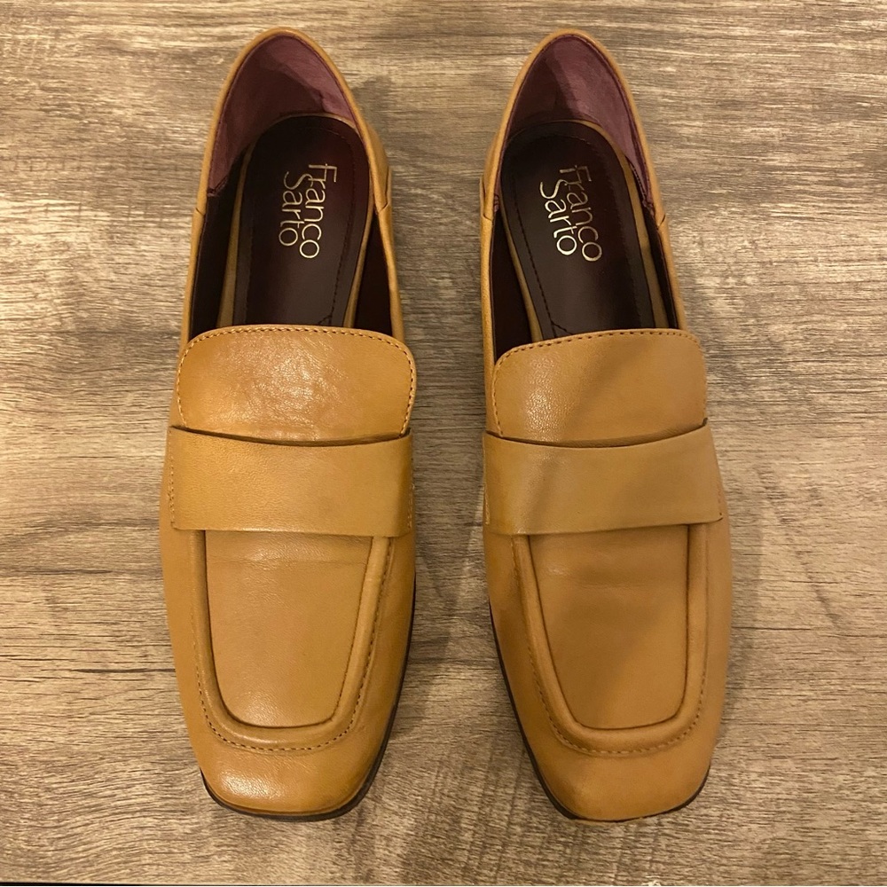 Franco Sarto Tan Leather Loafers